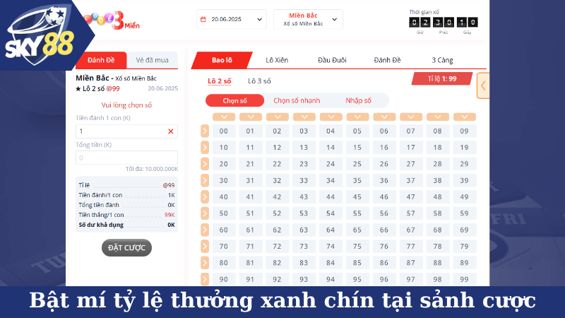 Bật mí tỷ lệ thưởng xanh chín tại sảnh cược