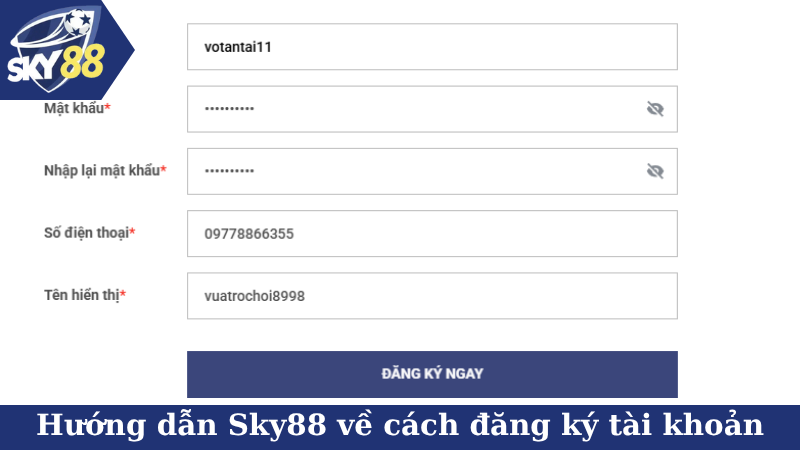 Hướng dẫn Sky88 về cách đăng ký tài khoản